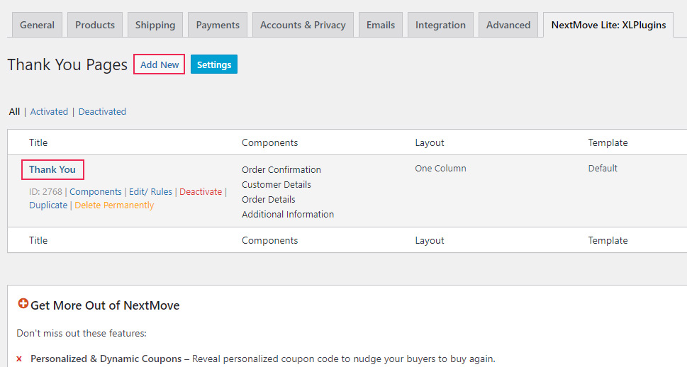 Teşekkür Sayfası Yeni Ekle