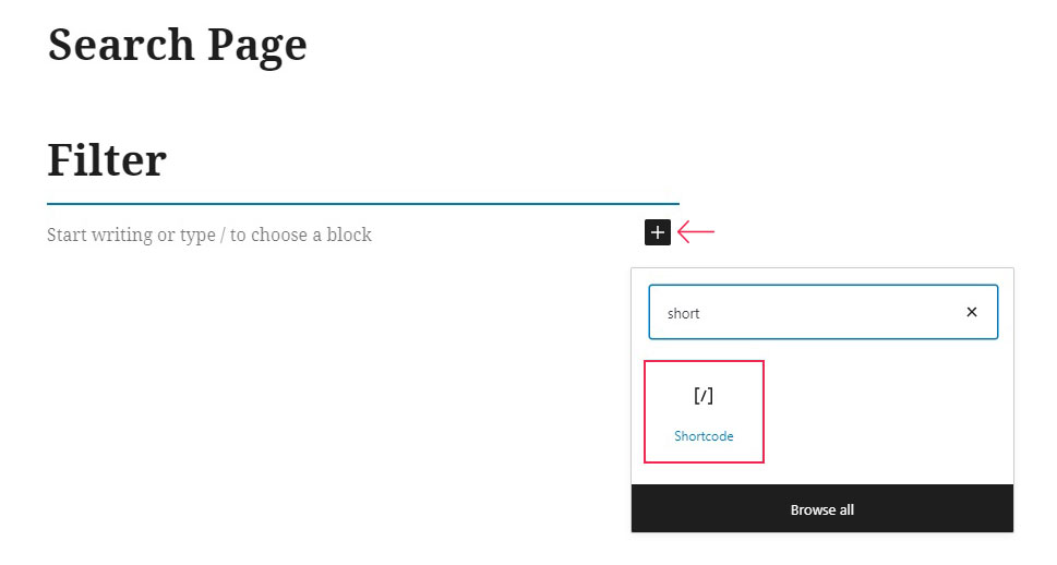Kısa Kod Bloğu Ekle